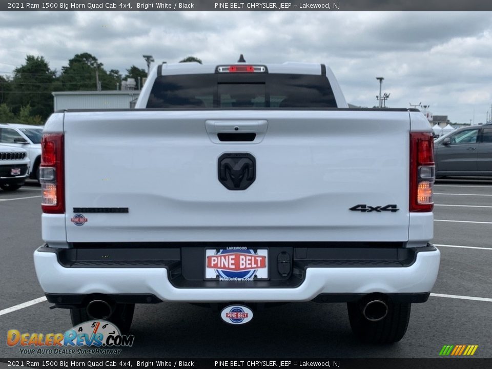 2021 Ram 1500 Big Horn Quad Cab 4x4 Bright White / Black Photo #7