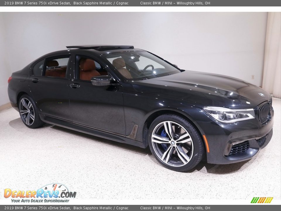 2019 BMW 7 Series 750i xDrive Sedan Black Sapphire Metallic / Cognac Photo #1