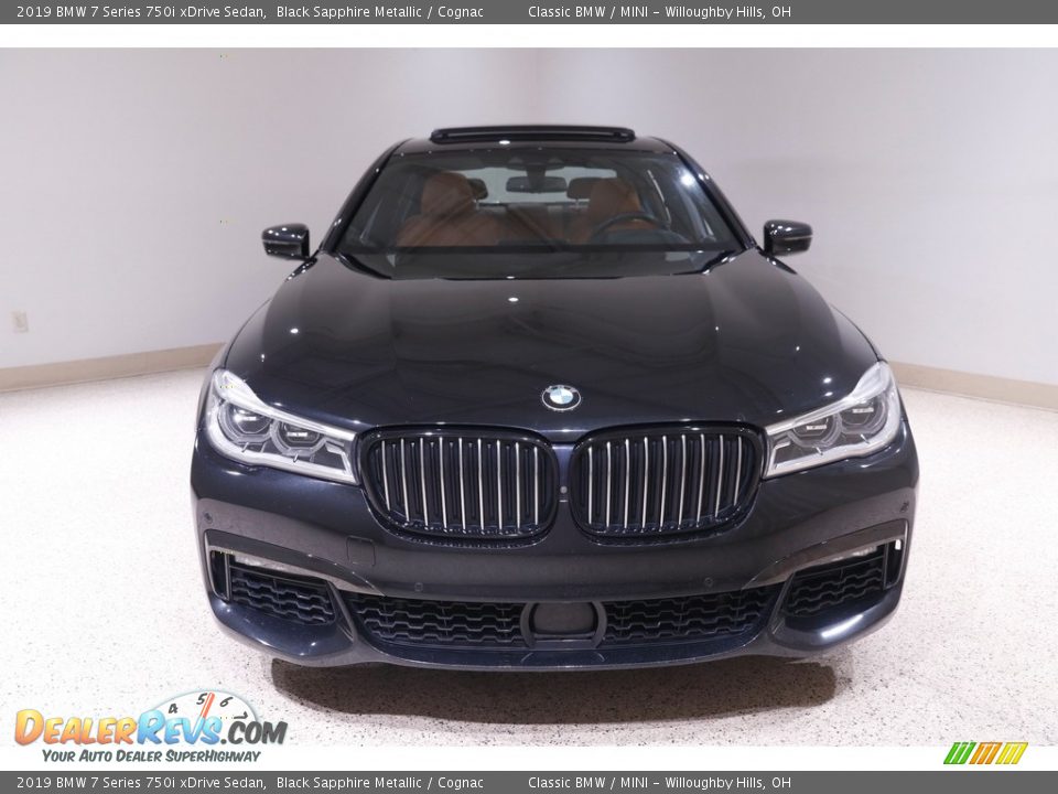 2019 BMW 7 Series 750i xDrive Sedan Black Sapphire Metallic / Cognac Photo #2