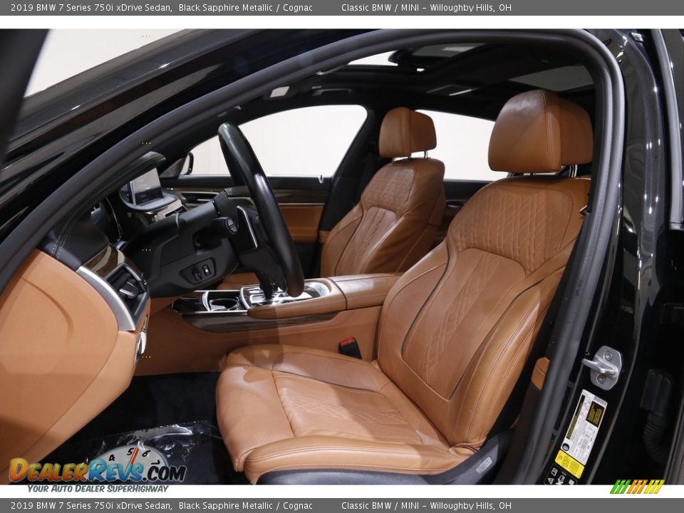 2019 BMW 7 Series 750i xDrive Sedan Black Sapphire Metallic / Cognac Photo #6