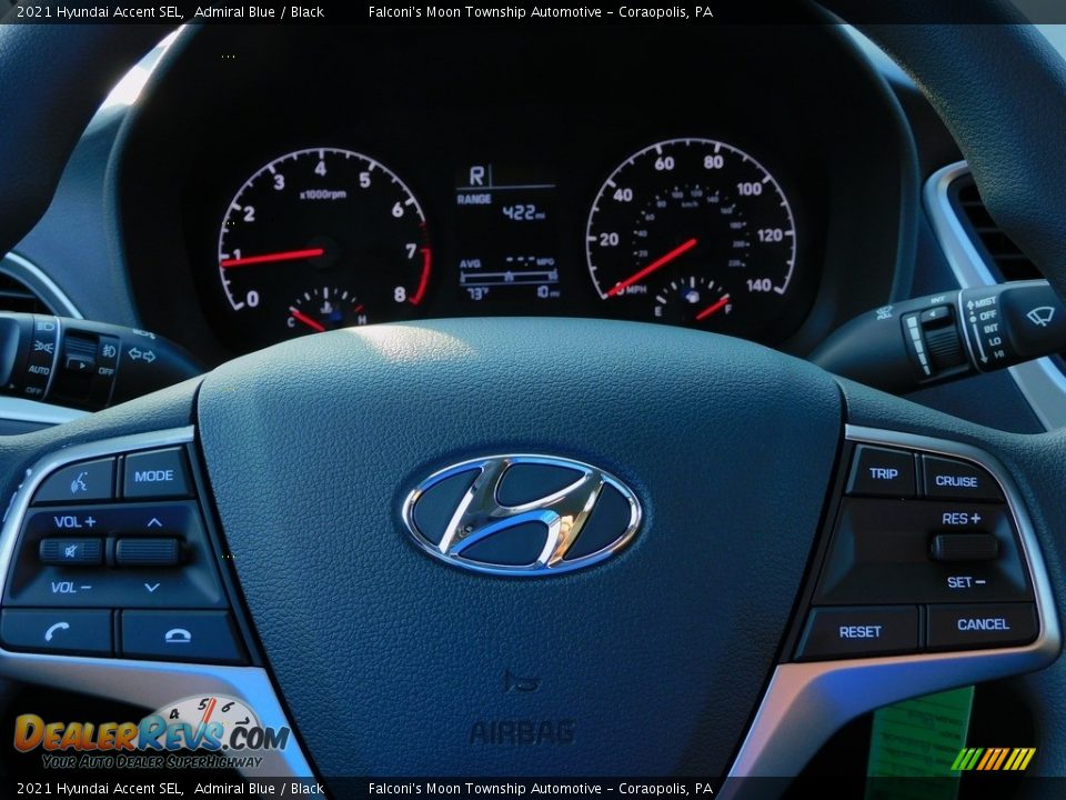 2021 Hyundai Accent SEL Admiral Blue / Black Photo #19