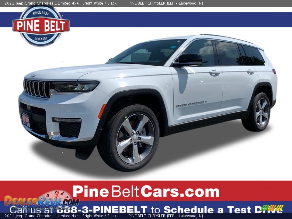2021 Jeep Grand Cherokee L Limited 4x4 Bright White / Black Photo #1