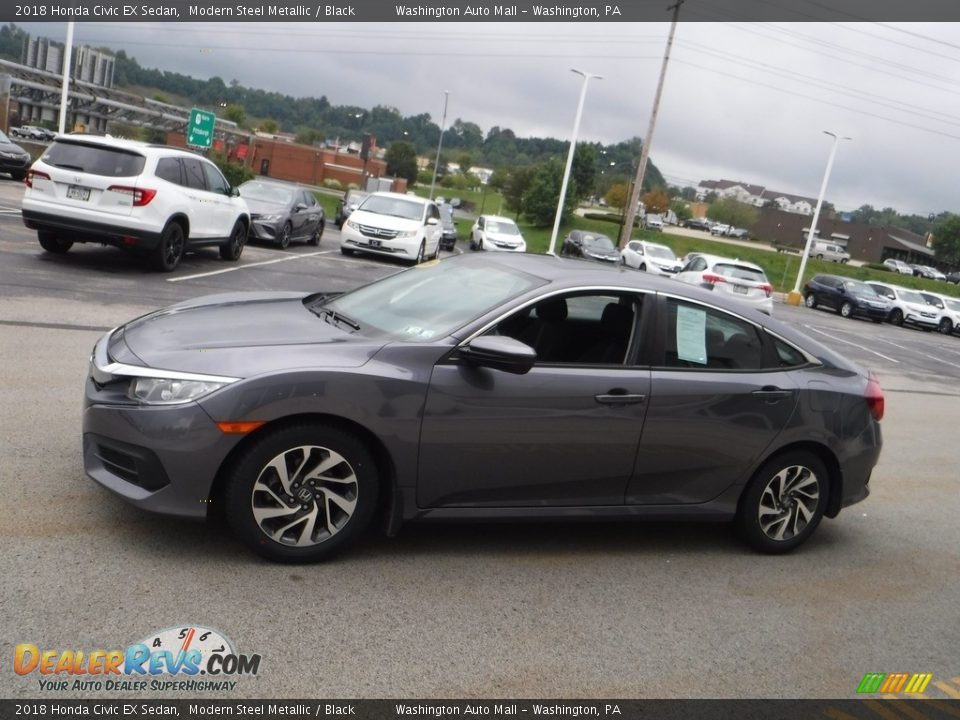 2018 Honda Civic EX Sedan Modern Steel Metallic / Black Photo #7