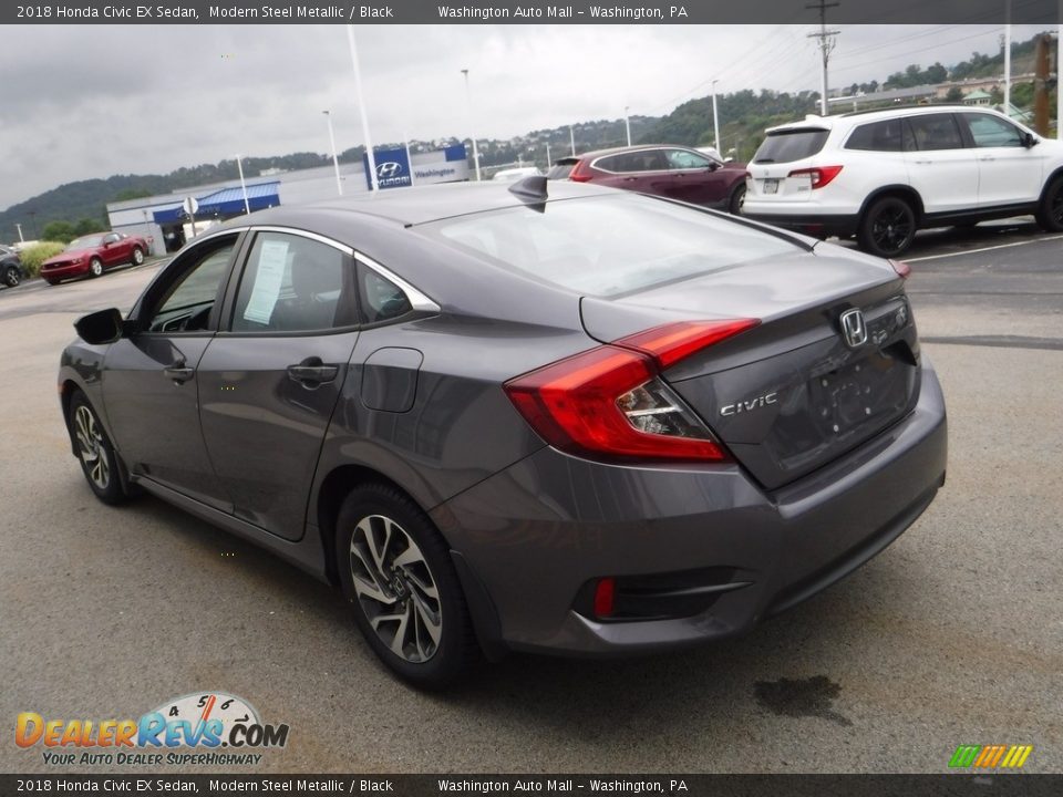 2018 Honda Civic EX Sedan Modern Steel Metallic / Black Photo #8