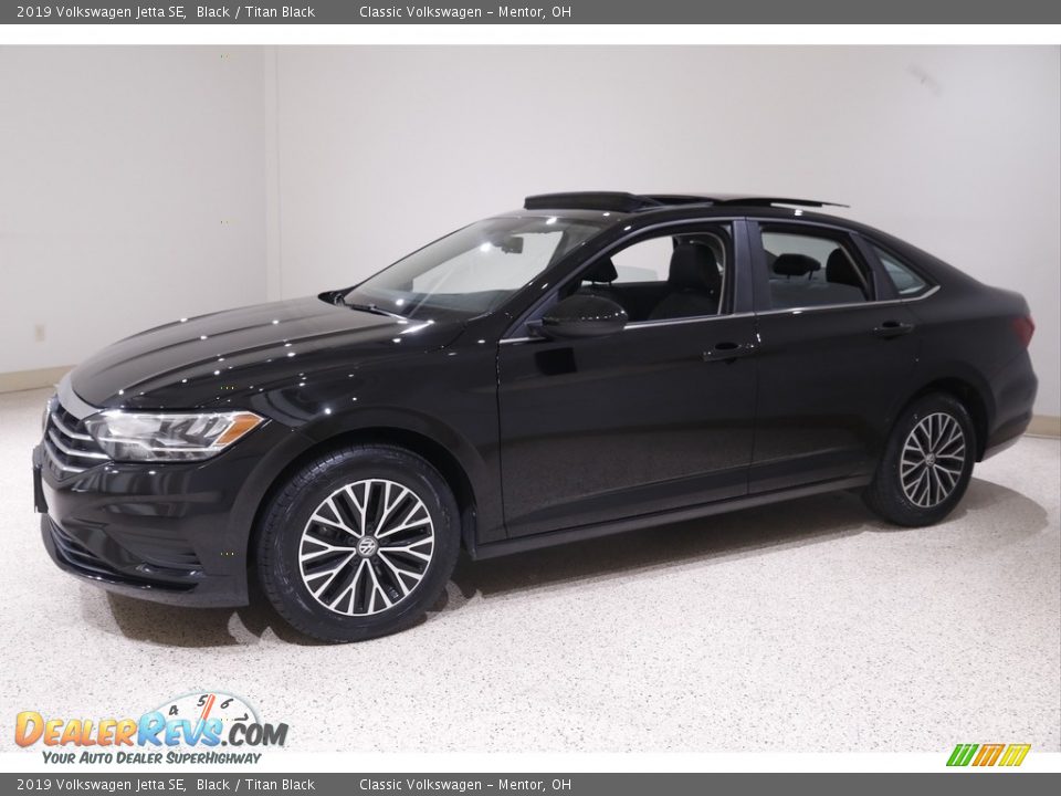 2019 Volkswagen Jetta SE Black / Titan Black Photo #3