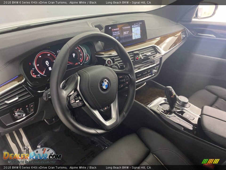 2018 BMW 6 Series 640i xDrive Gran Turismo Alpine White / Black Photo #17