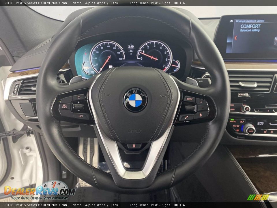 2018 BMW 6 Series 640i xDrive Gran Turismo Alpine White / Black Photo #19