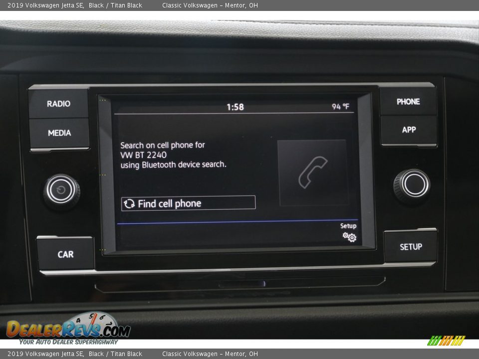 2019 Volkswagen Jetta SE Black / Titan Black Photo #11