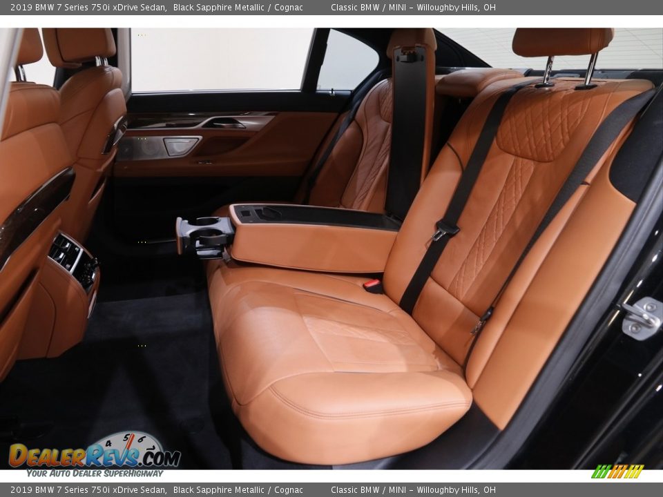 2019 BMW 7 Series 750i xDrive Sedan Black Sapphire Metallic / Cognac Photo #22