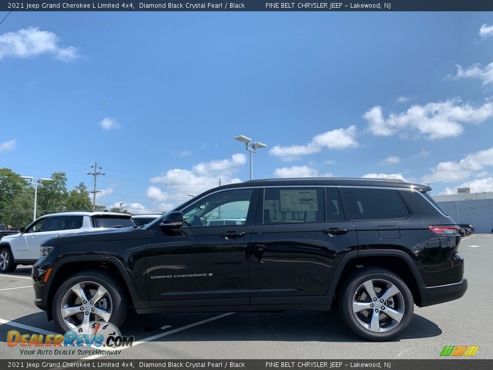 2021 Jeep Grand Cherokee L Limited 4x4 Diamond Black Crystal Pearl / Black Photo #4