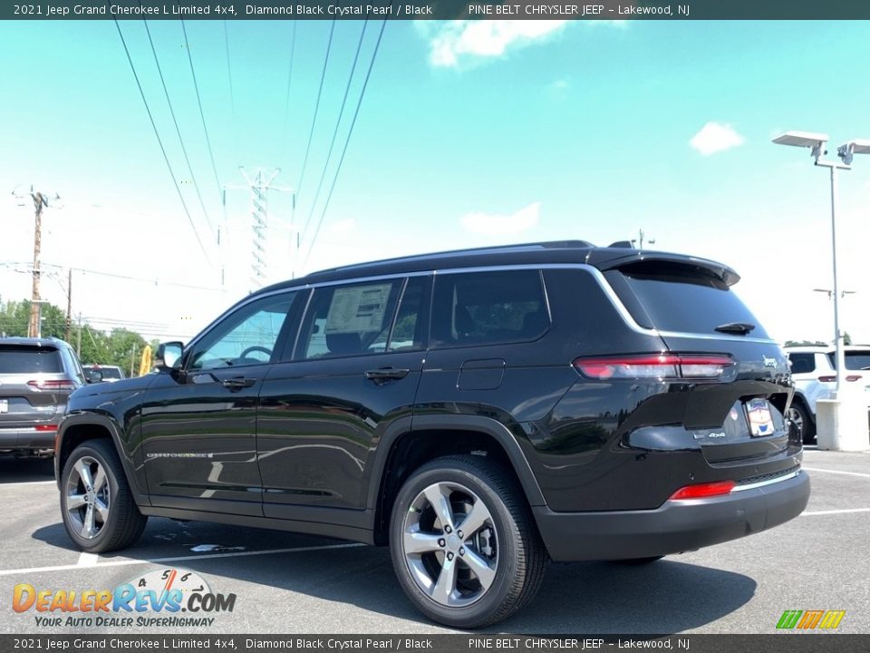 2021 Jeep Grand Cherokee L Limited 4x4 Diamond Black Crystal Pearl / Black Photo #6