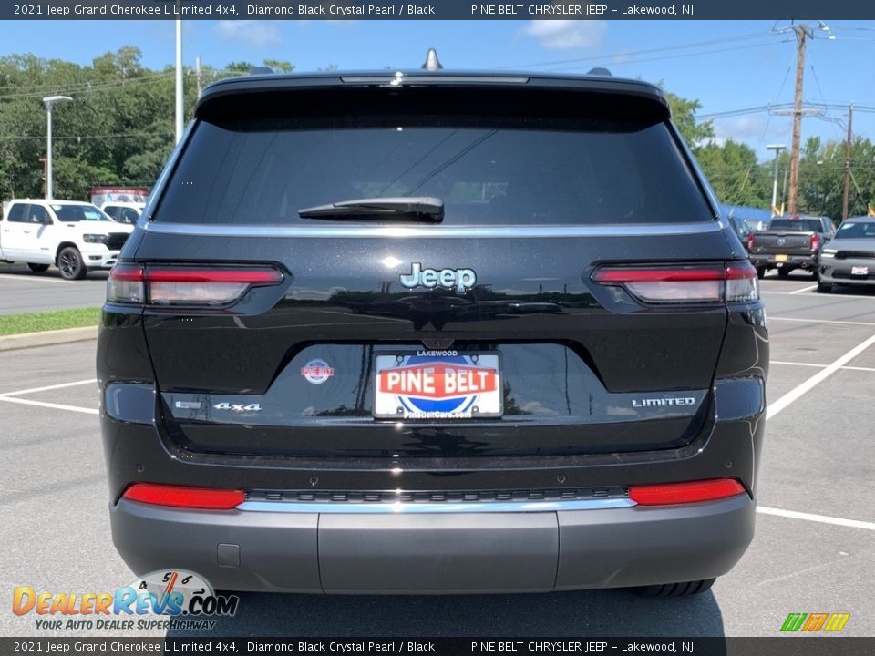 2021 Jeep Grand Cherokee L Limited 4x4 Diamond Black Crystal Pearl / Black Photo #7