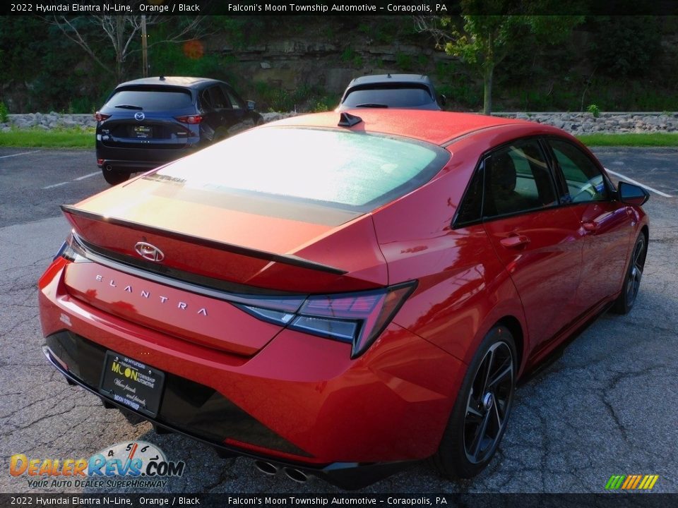 2022 Hyundai Elantra N-Line Orange / Black Photo #2