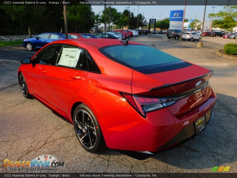 2022 Hyundai Elantra N-Line Orange / Black Photo #5