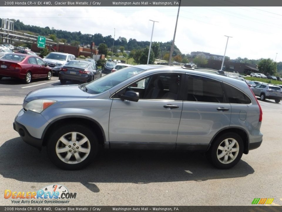 2008 Honda CR-V EX 4WD Glacier Blue Metallic / Gray Photo #6