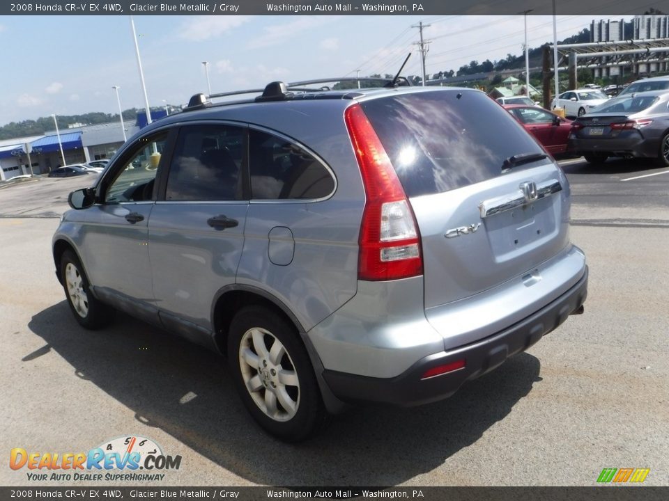 2008 Honda CR-V EX 4WD Glacier Blue Metallic / Gray Photo #7