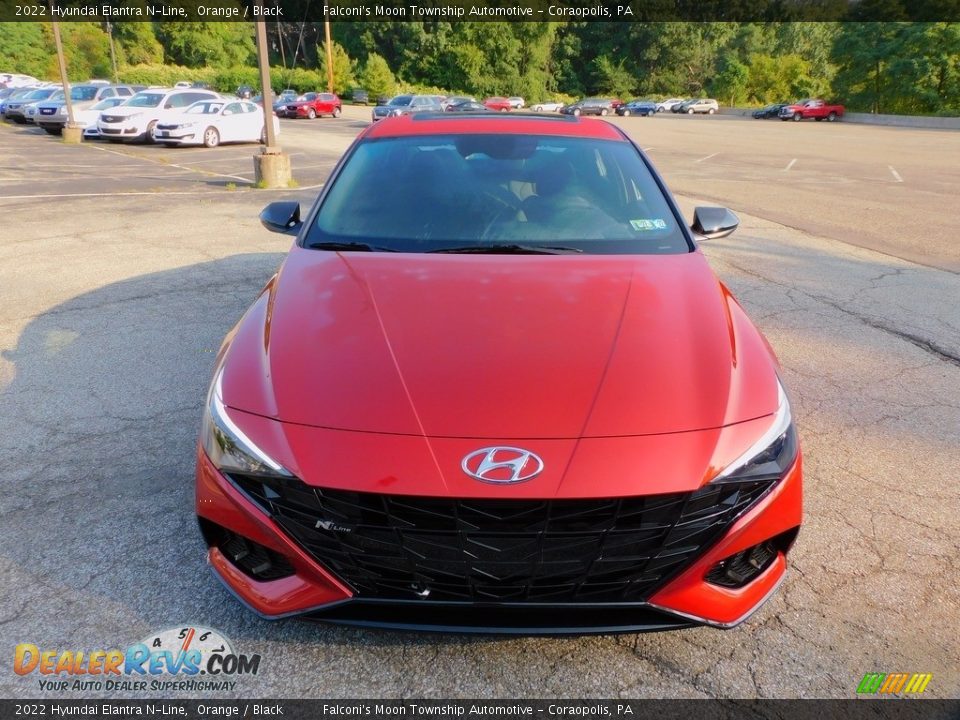 2022 Hyundai Elantra N-Line Orange / Black Photo #8