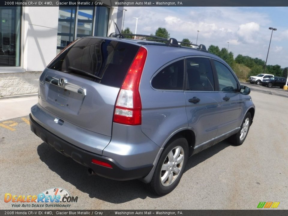 2008 Honda CR-V EX 4WD Glacier Blue Metallic / Gray Photo #9