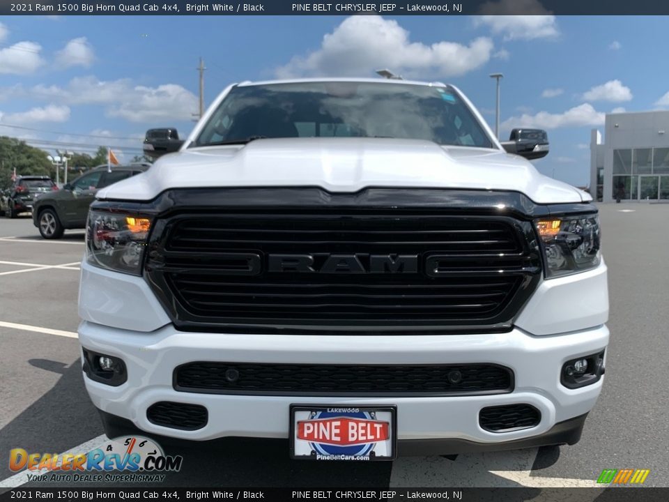 2021 Ram 1500 Big Horn Quad Cab 4x4 Bright White / Black Photo #3