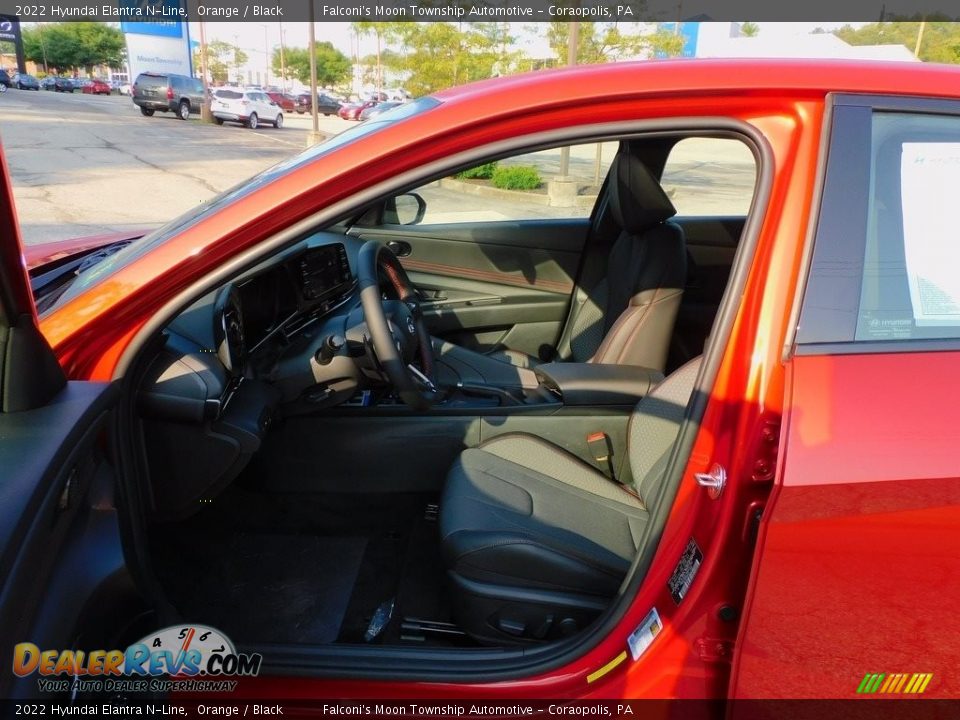 2022 Hyundai Elantra N-Line Orange / Black Photo #10