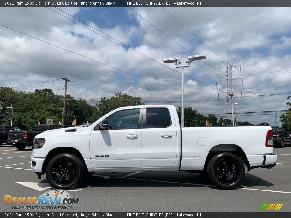 Bright White 2021 Ram 1500 Big Horn Quad Cab 4x4 Photo #4