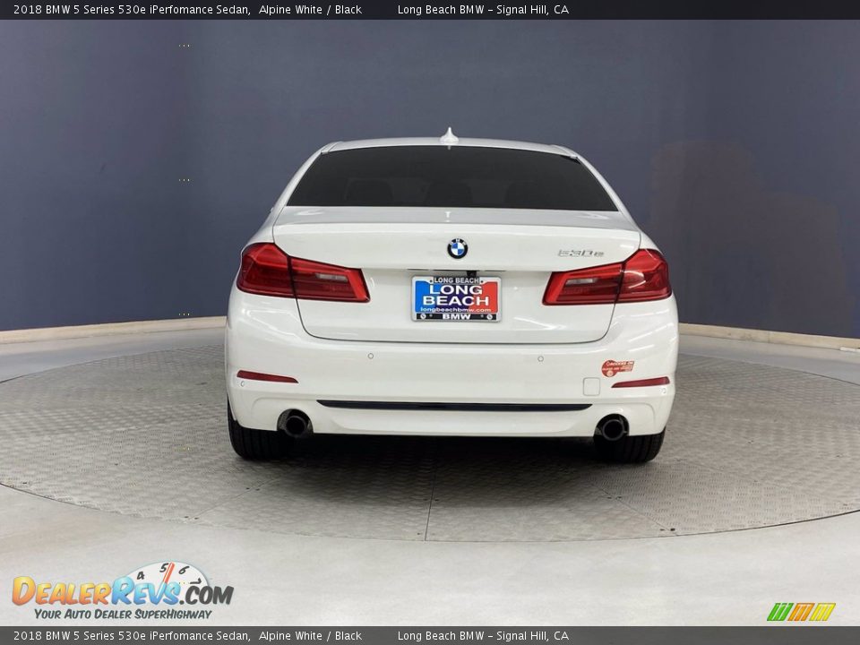 2018 BMW 5 Series 530e iPerfomance Sedan Alpine White / Black Photo #4