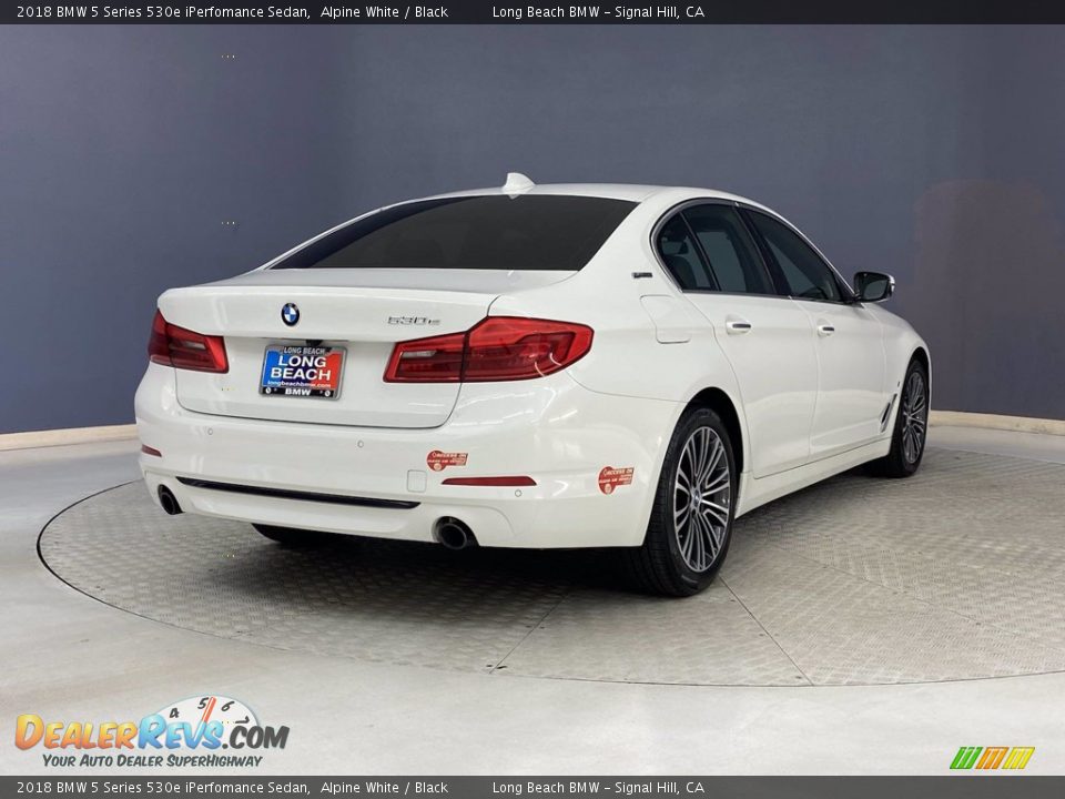 2018 BMW 5 Series 530e iPerfomance Sedan Alpine White / Black Photo #5