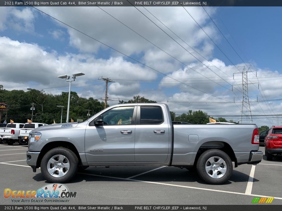 2021 Ram 1500 Big Horn Quad Cab 4x4 Billet Silver Metallic / Black Photo #4