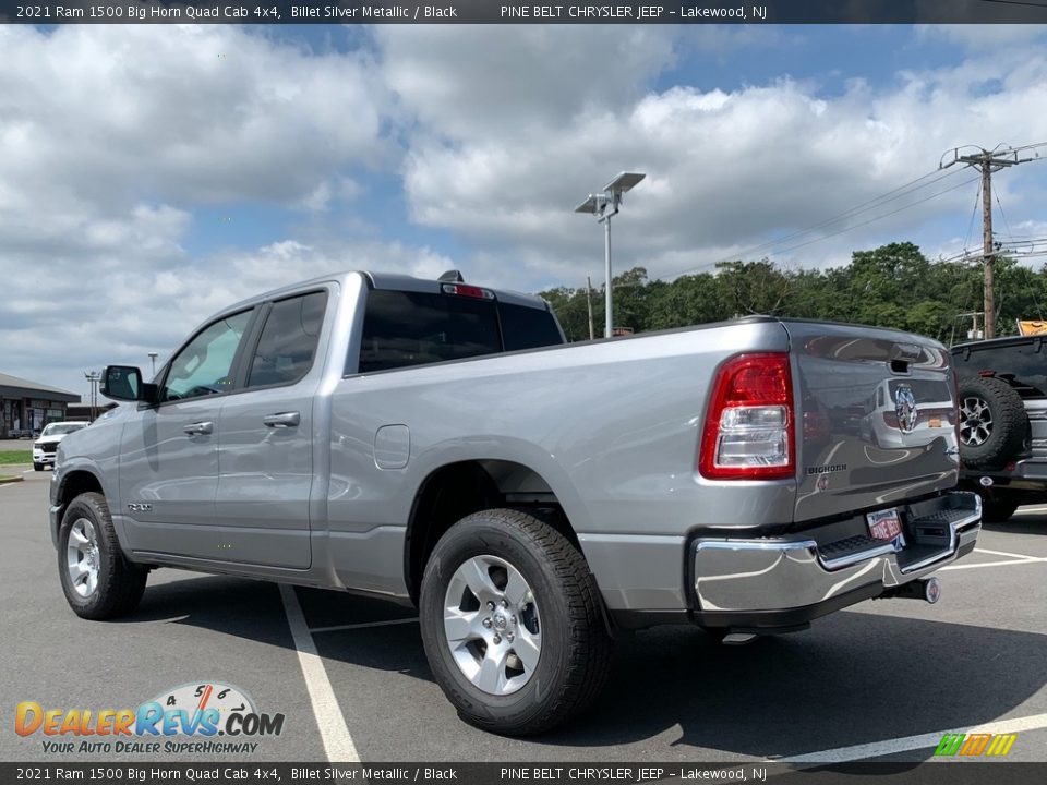 2021 Ram 1500 Big Horn Quad Cab 4x4 Billet Silver Metallic / Black Photo #6