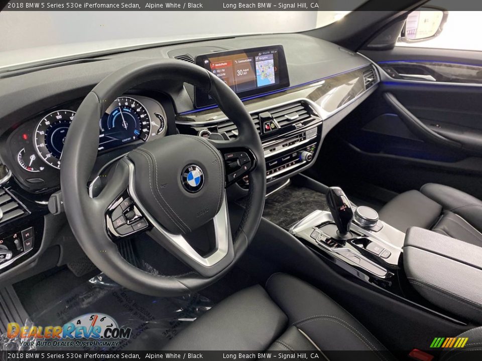 2018 BMW 5 Series 530e iPerfomance Sedan Alpine White / Black Photo #15
