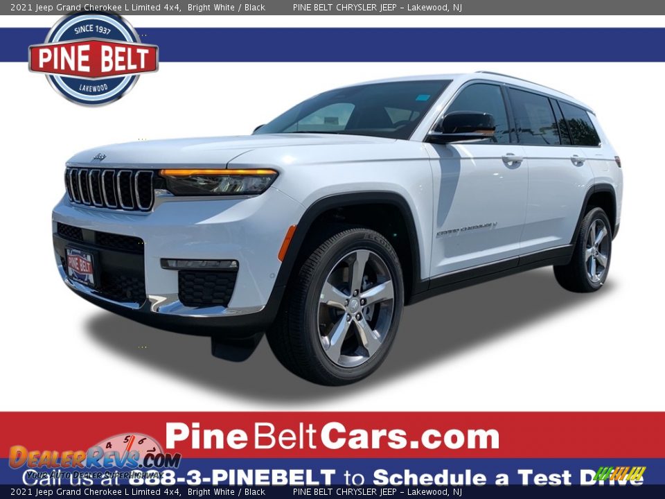 2021 Jeep Grand Cherokee L Limited 4x4 Bright White / Black Photo #1