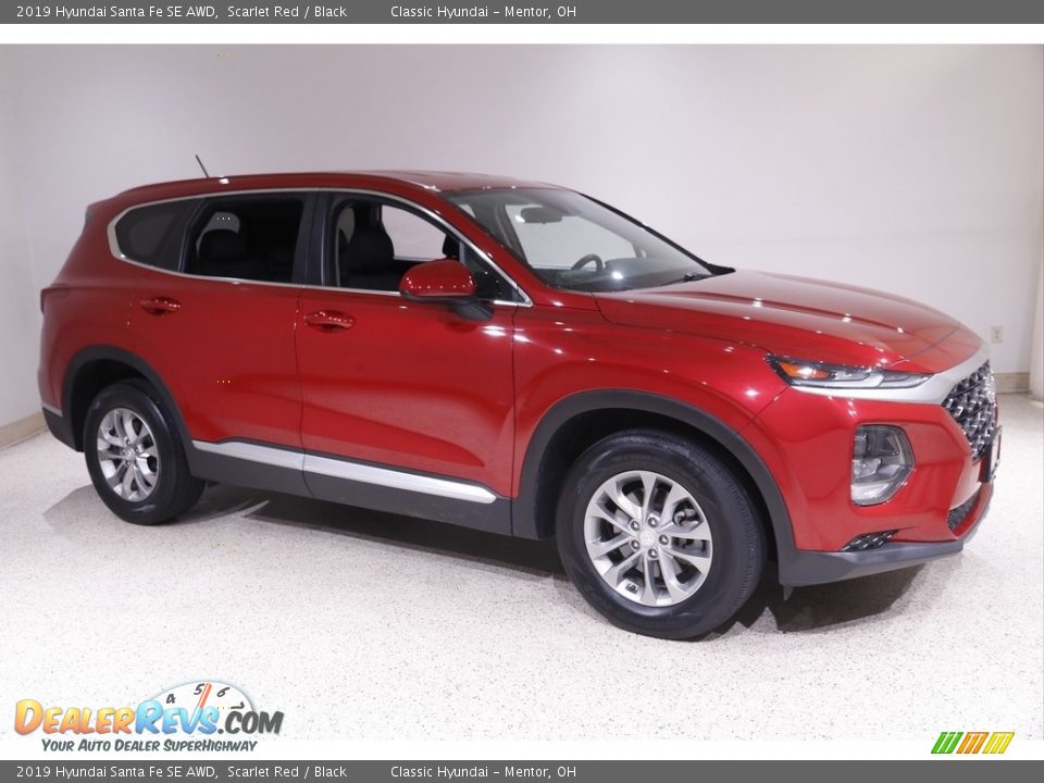 2019 Hyundai Santa Fe SE AWD Scarlet Red / Black Photo #1