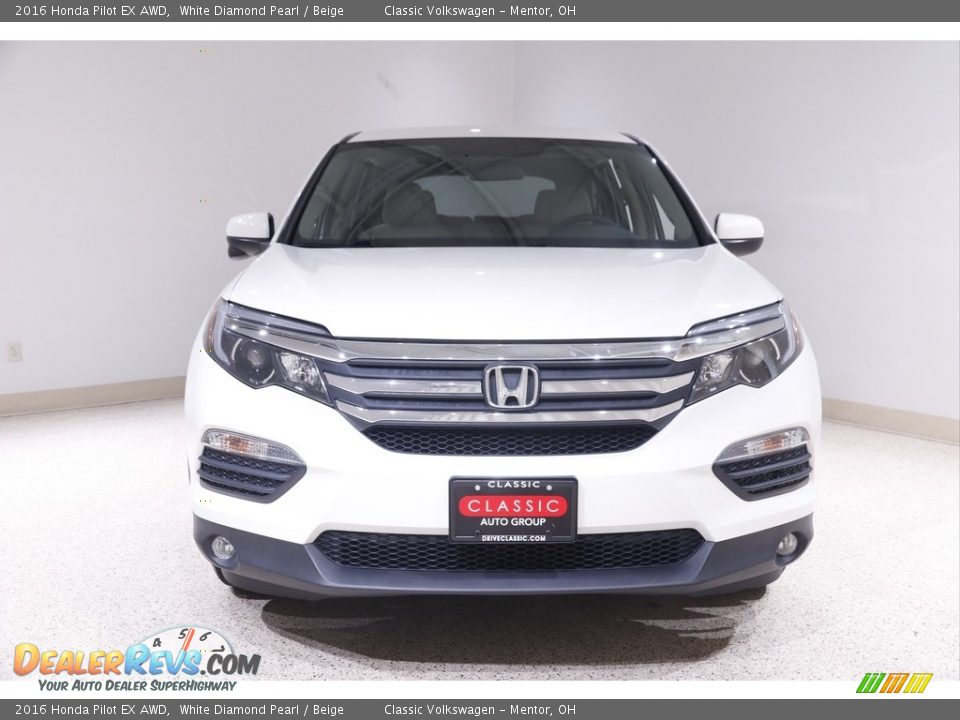 2016 Honda Pilot EX AWD White Diamond Pearl / Beige Photo #2