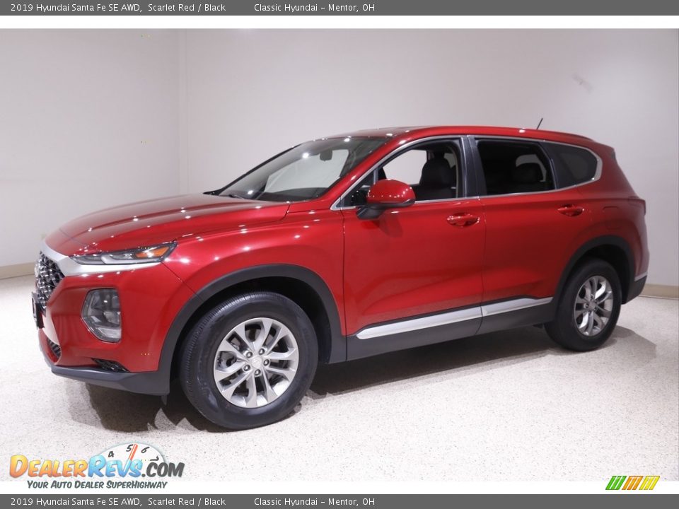 2019 Hyundai Santa Fe SE AWD Scarlet Red / Black Photo #3