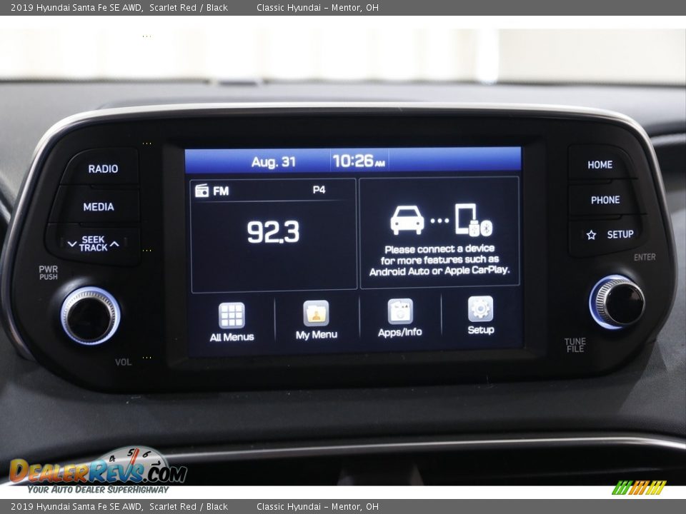 2019 Hyundai Santa Fe SE AWD Scarlet Red / Black Photo #10