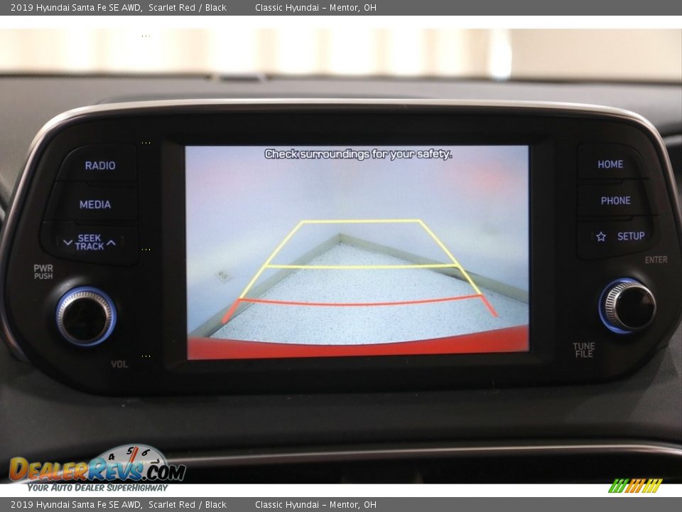 2019 Hyundai Santa Fe SE AWD Scarlet Red / Black Photo #11