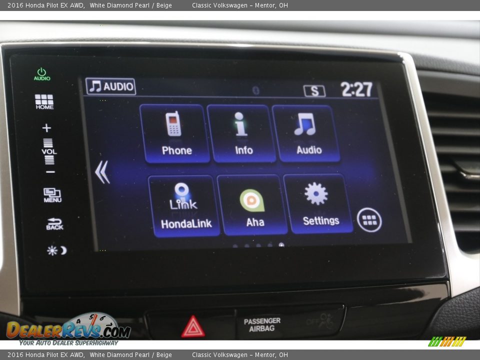 2016 Honda Pilot EX AWD White Diamond Pearl / Beige Photo #12