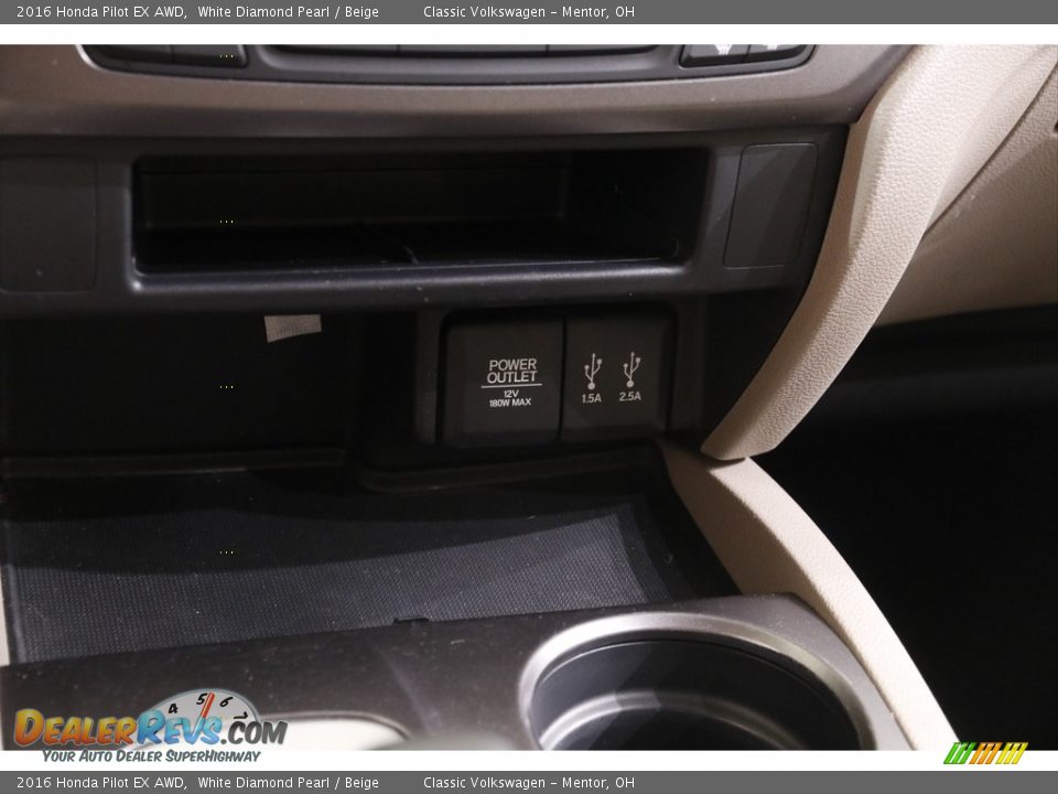 2016 Honda Pilot EX AWD White Diamond Pearl / Beige Photo #13