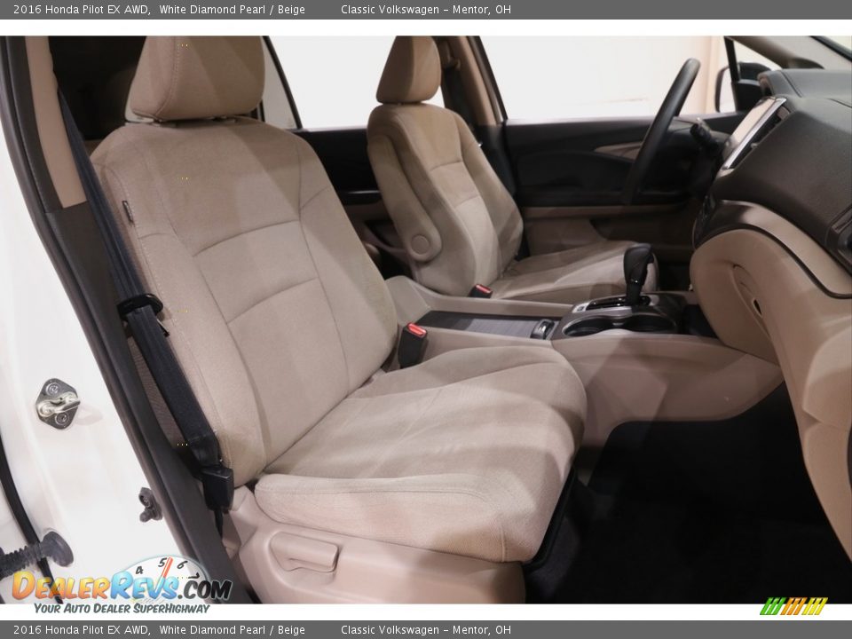 2016 Honda Pilot EX AWD White Diamond Pearl / Beige Photo #15