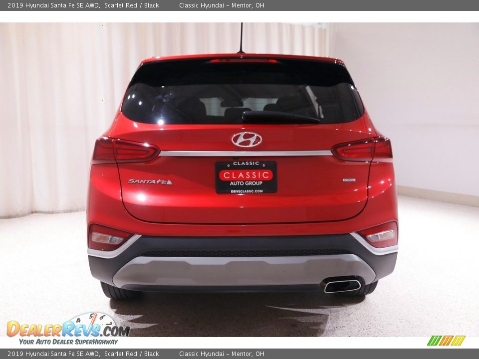 2019 Hyundai Santa Fe SE AWD Scarlet Red / Black Photo #17