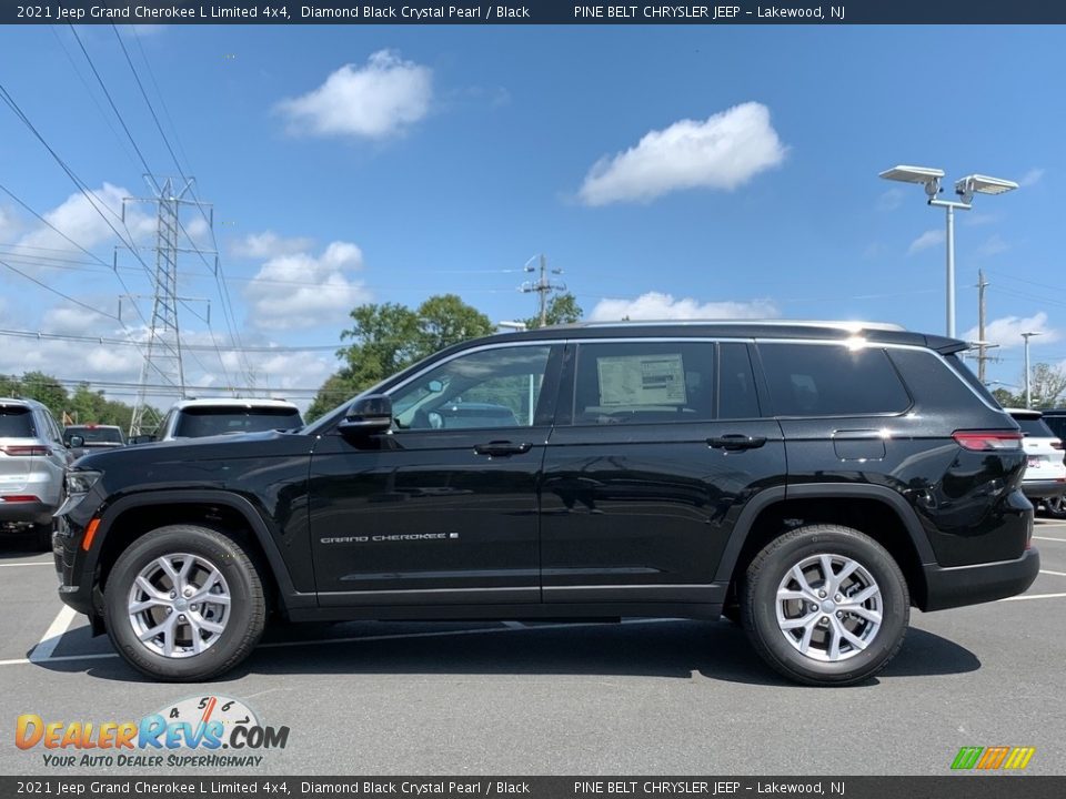 2021 Jeep Grand Cherokee L Limited 4x4 Diamond Black Crystal Pearl / Black Photo #4