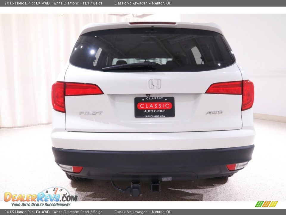 2016 Honda Pilot EX AWD White Diamond Pearl / Beige Photo #19