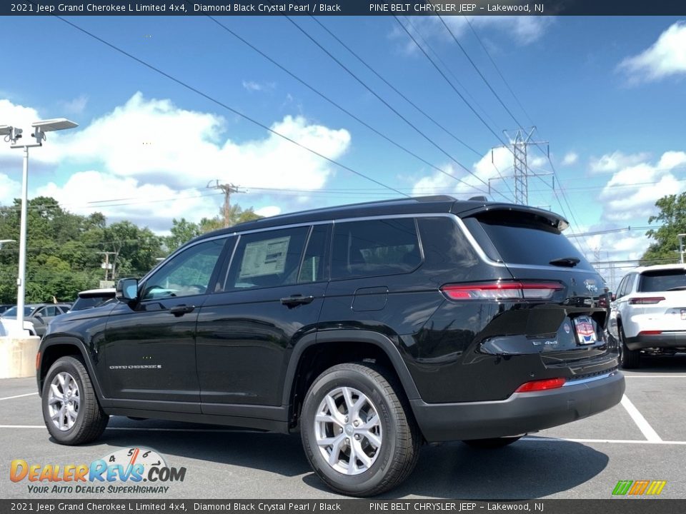 2021 Jeep Grand Cherokee L Limited 4x4 Diamond Black Crystal Pearl / Black Photo #6
