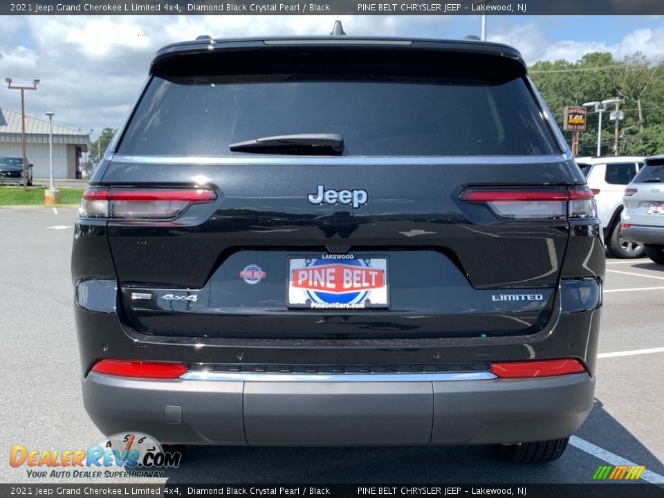 2021 Jeep Grand Cherokee L Limited 4x4 Diamond Black Crystal Pearl / Black Photo #7