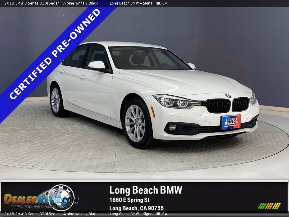 2018 BMW 3 Series 320i Sedan Alpine White / Black Photo #1