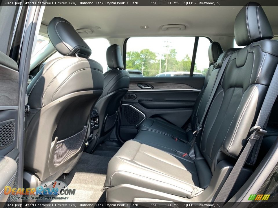 2021 Jeep Grand Cherokee L Limited 4x4 Diamond Black Crystal Pearl / Black Photo #9