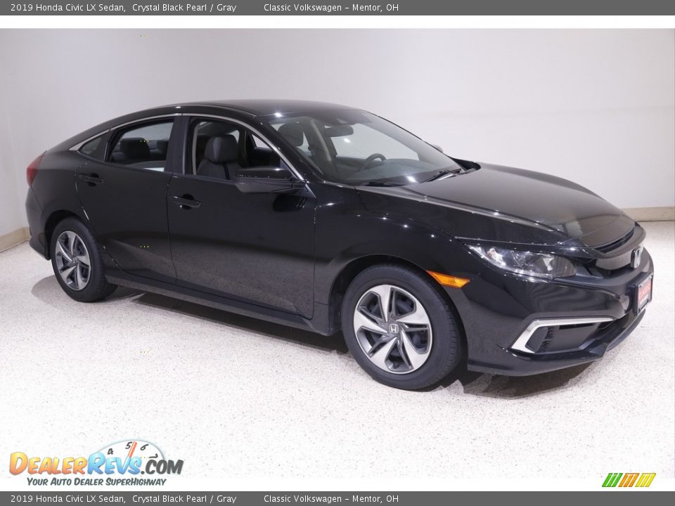 2019 Honda Civic LX Sedan Crystal Black Pearl / Gray Photo #1