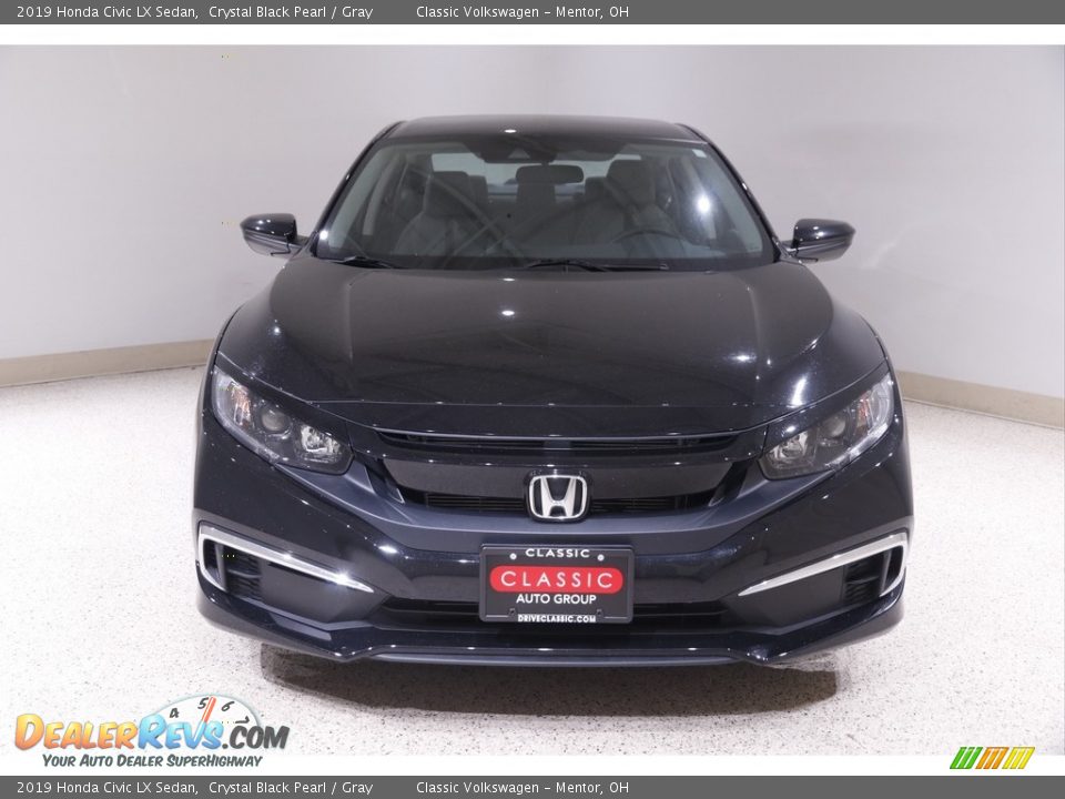 2019 Honda Civic LX Sedan Crystal Black Pearl / Gray Photo #2