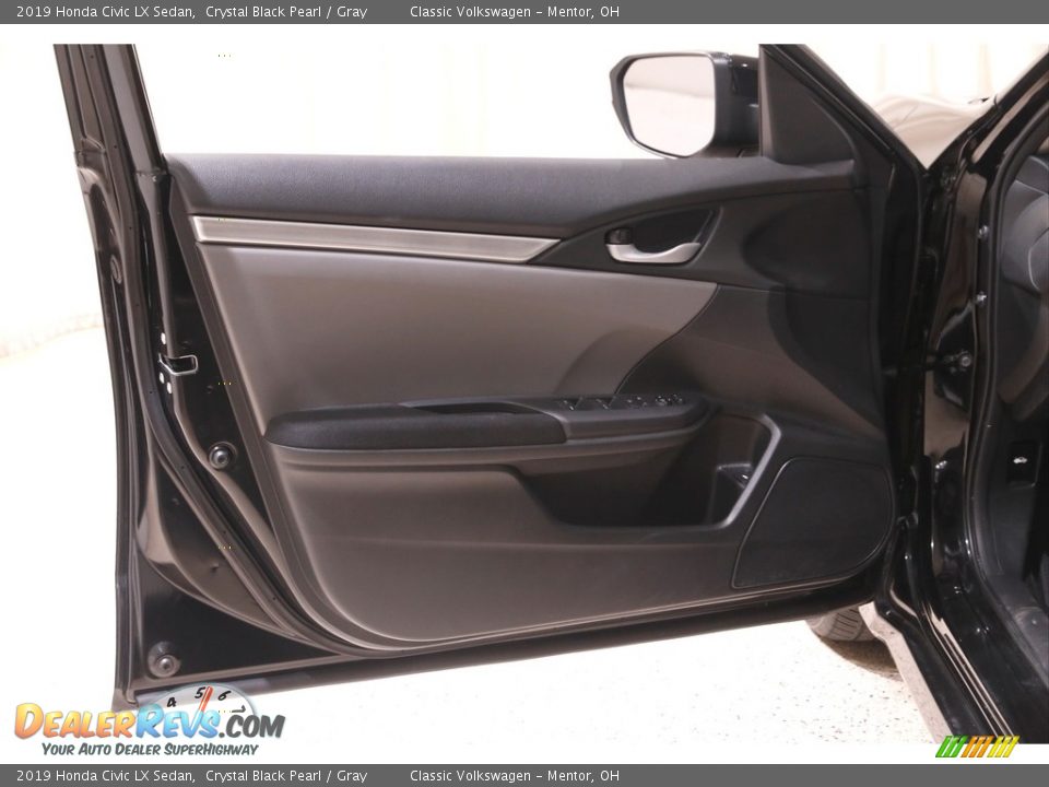 2019 Honda Civic LX Sedan Crystal Black Pearl / Gray Photo #4