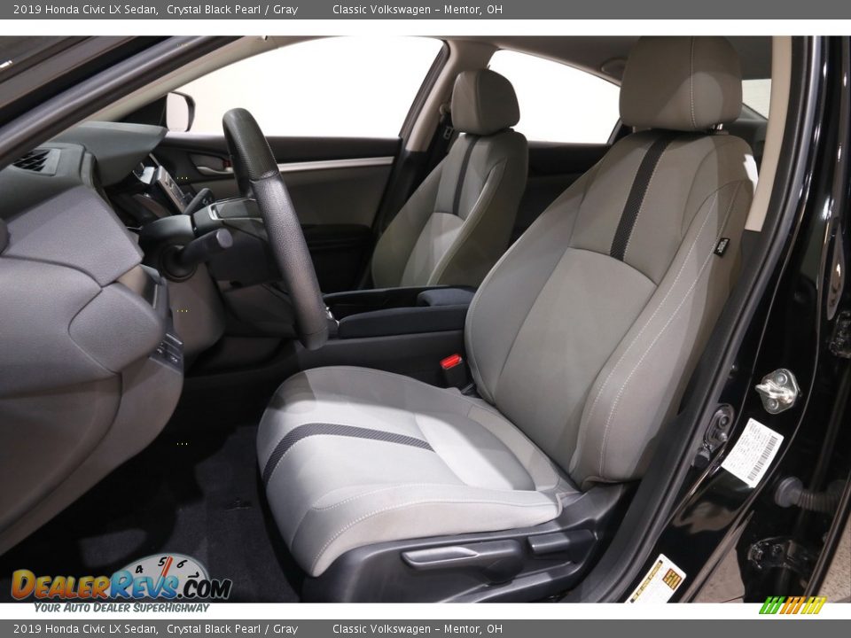 2019 Honda Civic LX Sedan Crystal Black Pearl / Gray Photo #5